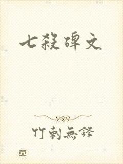 七杀碑文封面