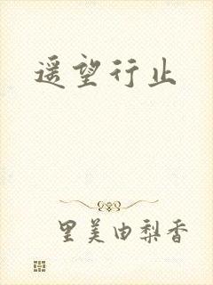 遥望行止封面