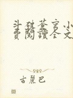 斗破苍穹小说免费阅读全文在线阅读封面