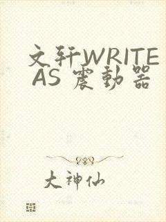 文轩WRITE AS 震动器封面