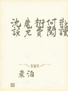 沈岁桁何欢的小说免费阅读最新章节