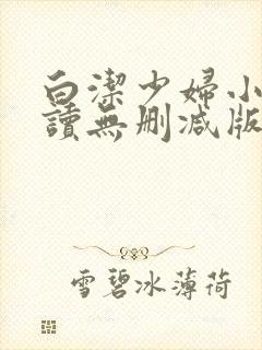 白洁少妇小说阅读无删减版全文