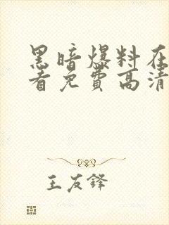 黑暗爆料在线观看免费高清封面