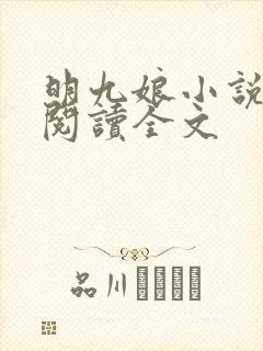 明九娘小说免费阅读全文封面