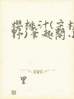 樱桃汁(宋枝江野)笔趣阁小说封面