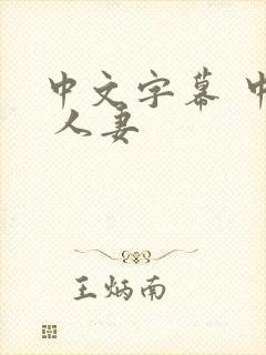 中文字幕 中出 人妻封面