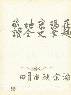 藏地密码在线阅读全文笔趣阁