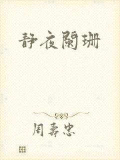 静夜阑珊