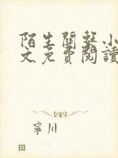 陌生关系小说全文免费阅读笔趣阁封面