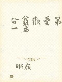 公翁欢爱第三十一篇