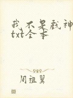 我不是戏神小说txt全本