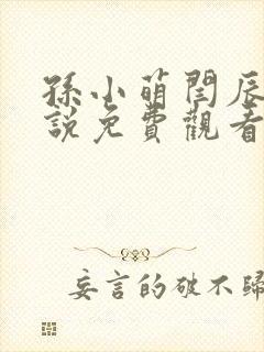 孙小萌闫辰的小说免费观看