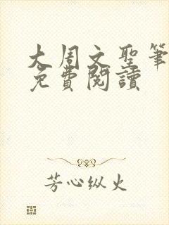 大周文圣笔趣阁免费阅读