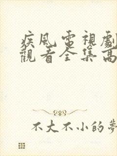 疾风电视剧免费观看全集高清