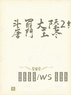 斗罗大陆2绝世唐门 王冬