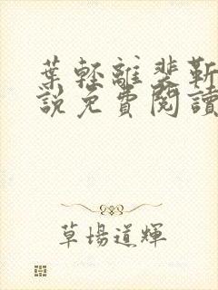 叶轻离裴靳墨小说免费阅读笔趣阁