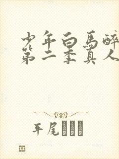 少年白马醉春风第二季真人版封面