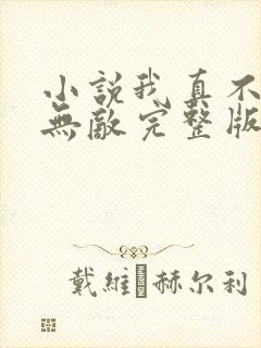 小说我真不想太无敌完整版未删减小说
