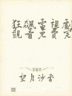 狂飙电视剧在线观看免费完整高清