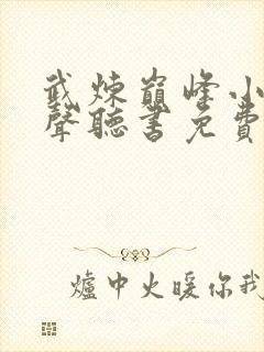 武炼巅峰小说有声听书免费封面