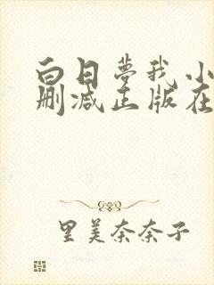 白日梦我小说无删减正版在线阅读