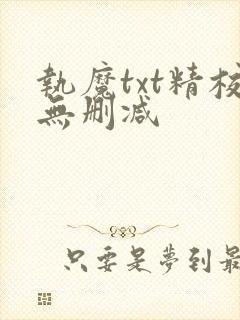 执魔txt精校无删减