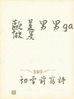 欧美男男gay做爰