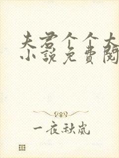 夫君个个太妖孽小说免费阅读封面