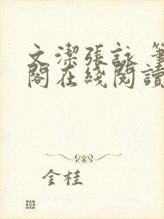 文洁张咏 笔趣阁在线阅读