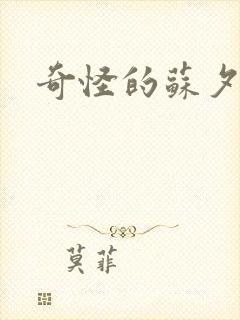 奇怪的苏夕封面