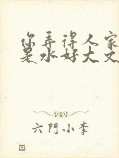 你弄得人家里都是水好大文封面