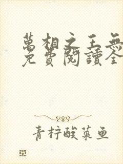 万相之王无弹窗免费阅读全文