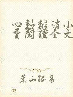 心动难消小说免费阅读全文无弹窗