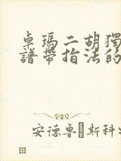 卓玛二胡独奏曲谱带指法的