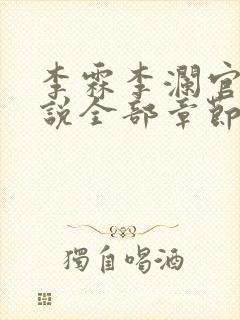 李霖李澜官场小说全部章节目录