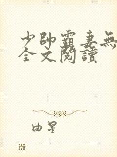 少帅霸妻无删减全文阅读