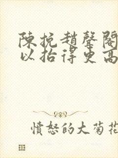 陈挽赵声阁我可以抬得更高封面