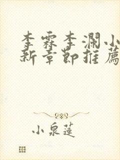 李霖李澜小说最新章节推荐封面