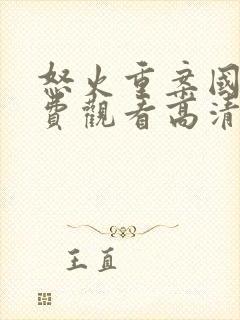 怒火重案国语免费观看高清