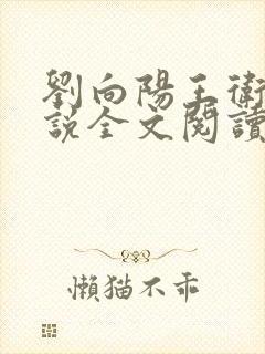 刘向阳王卫红小说全文阅读封面