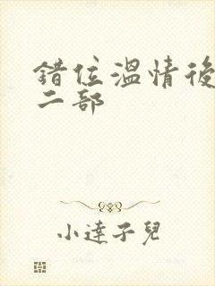 错位温情后续第二部封面