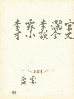 李霖李澜官道奇才小说全文免费阅读