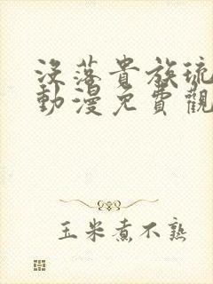 没落贵族琉璃川动漫免费观看真人版