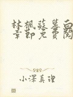 林枫苏慕白最新章节免费阅读无弹窗笔趣阁