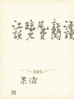 江临风许洛疑小说免费阅读无弹窗