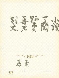 别再野了小说全文免费阅读无弹窗封面