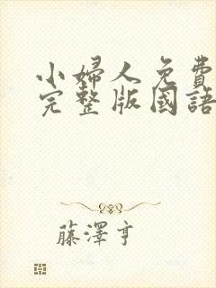 小妇人免费观看完整版国语高清在线封面