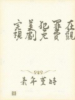 完美犯罪在线电视剧免费观看全集