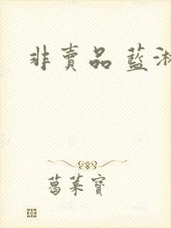 非卖品 蓝淋封面