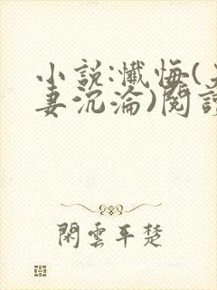 小说:忏悔(夫妻沉沦)阅读